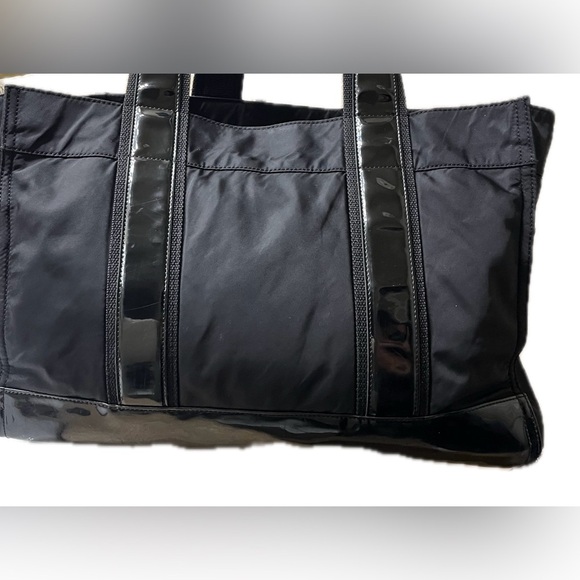 Tory Burch Nylon/Patent Leather Weekender Tote, Black - Picture 16 of 16